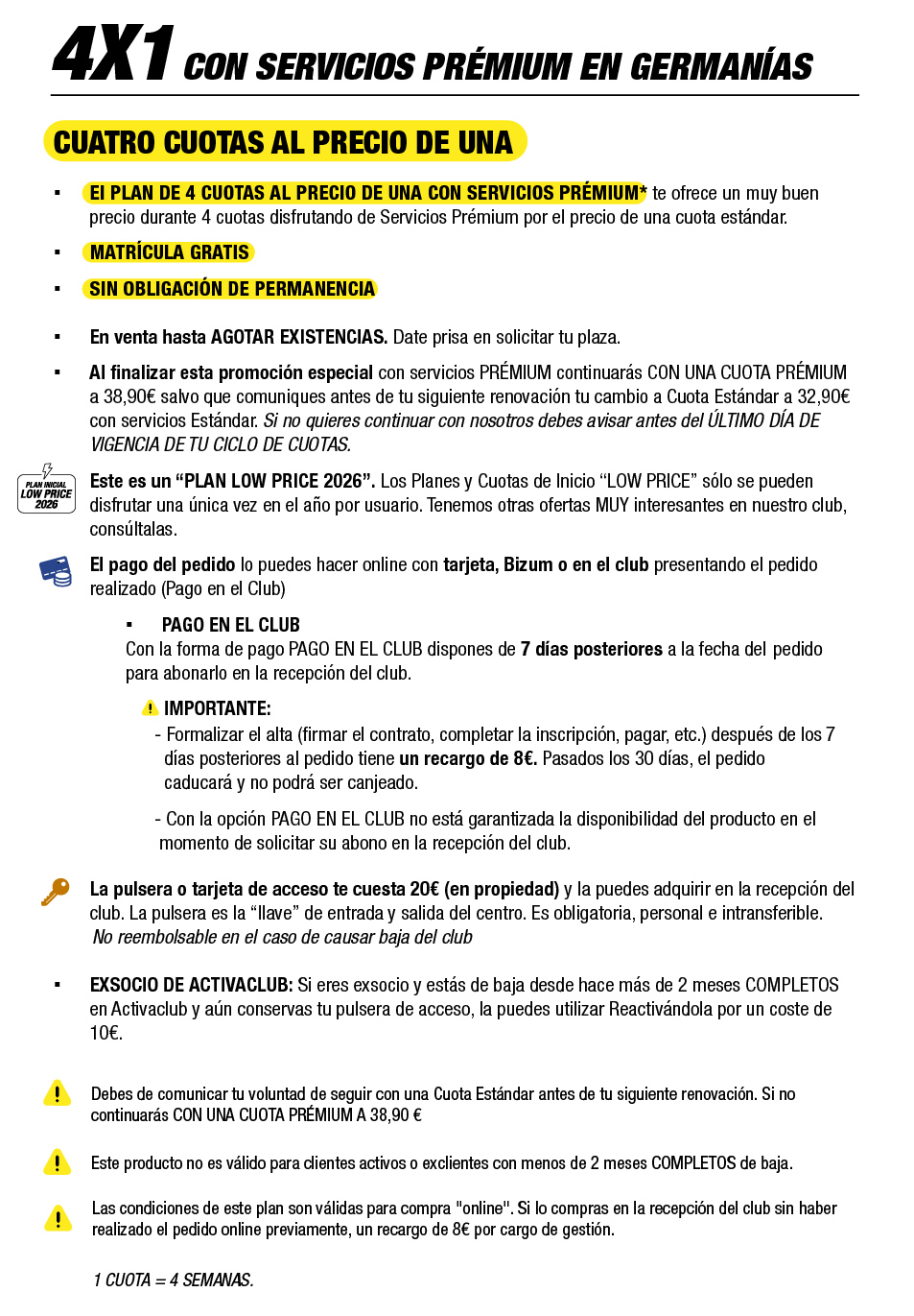 textos - producto 4x1 PREMIUM Germanías